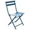 [Obrázek: Kovová skládací židle Greensboro indigo - (tmavě modrá)]